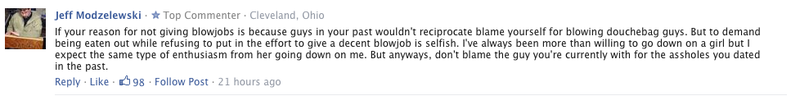 Illustration for article titled Is It Selfish For a Woman to Declare That She's Done with Blowjobs?